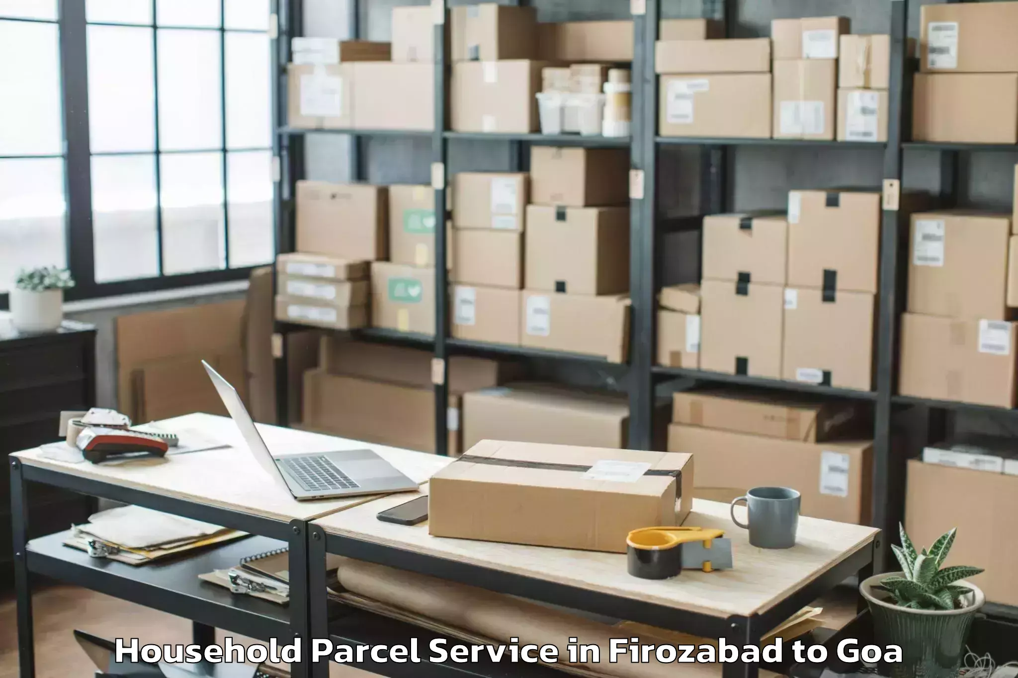 Professional Firozabad to Morjim Household Parcel